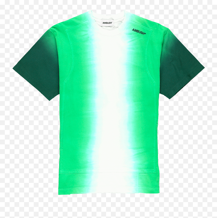 Ambush Tie Dye Paneled T - Shirt Greenmulti Short Sleeve Emoji,Emotions Tied To The Color Greeb