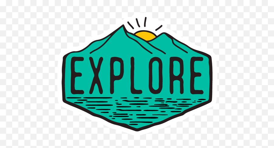 Explore Sticker - Language Emoji,Hiking Emoji Text
