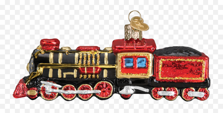 Old World Christmas Train Glass Ornament - Train Ornament Emoji,Steam Christmas Emojis