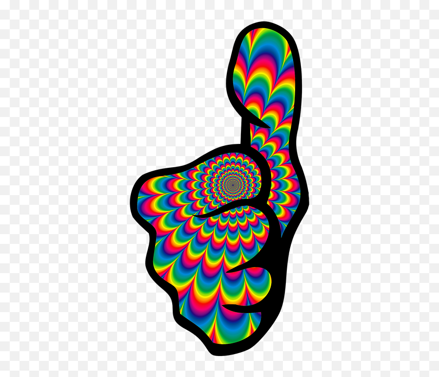 Psychedelic Thumbs Up Like - Free Image On Pixabay Psychedelic Thumbs Up Emoji,Tie-dye Emoji