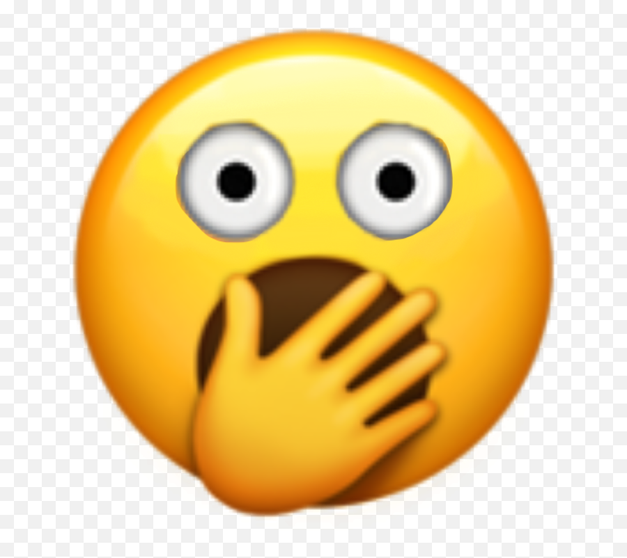The Most Edited Shocked Emoji Picsart - Tired Emoji,Hands Covering Mouth Emoticon