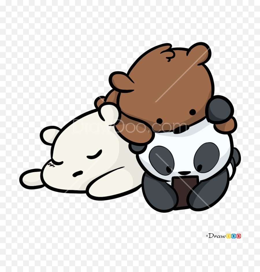 How To Draw Chibi Bears We Bare Bears - Panda De Escandalosos Cute Emoji,Teddy Bear Emotion Wheel