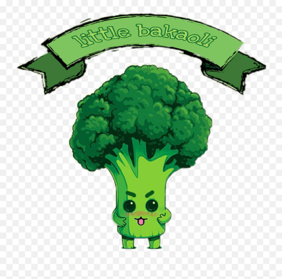 Broccoli Baka Meanie Kawaii Sticker - Transparent Png Brocoli Kawaii Emoji,Cauliflower Emoji