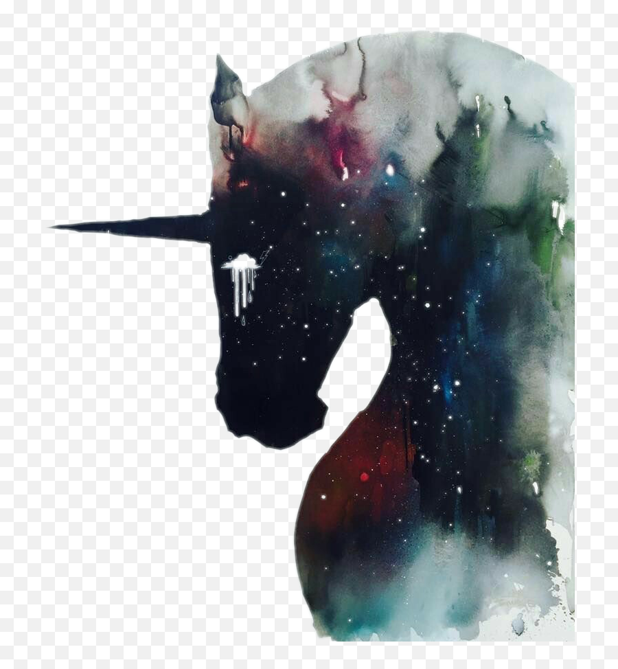 Unicorn Sticker By Yaragabysilva07 - Dark Unicorn Emoji,How To Draw A Unicorn Emoji