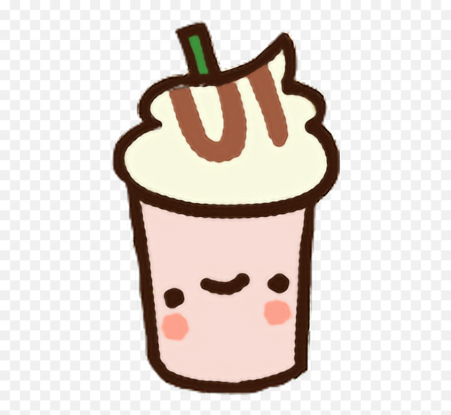 Tiny Miniature Mini Kawaii Sickers - Happy Emoji,Frappuccino Emoji