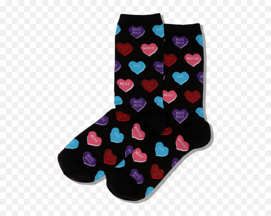 Womenu0027s Heart Candy Crew Socks U2013 Hotsox Emoji,Candy Emoji Variations Chart