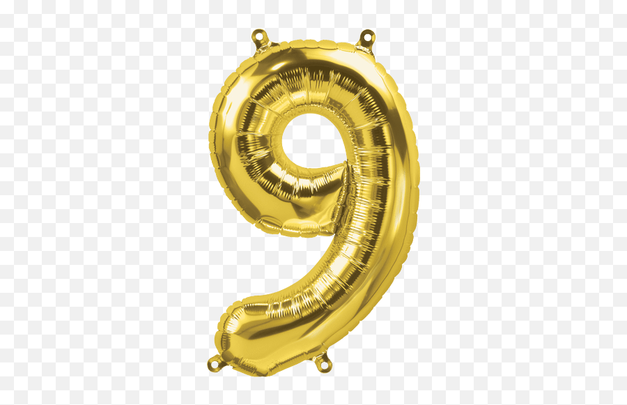 Gold Number 9 Nine 16 Balloon Emoji,Nine Emoji