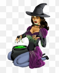 Cauldron - Sexy Witch With Cauldron Emoji,Witch Emoji