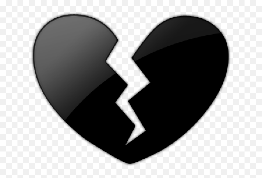Emoji Black Heart Broken Png - Sinclar Love You No More,Black Emoji
