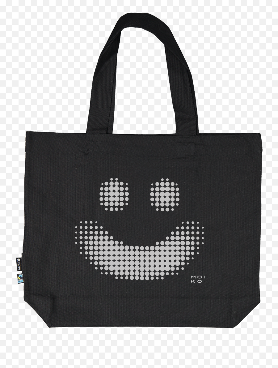 Reflecterende Tote Bag Hymy Zwart - Dot Emoji,Emoticon Knipoog