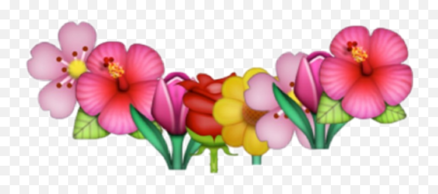 Flowercrown Flower Emojicrown Sticker - Ela É Uma Flor Regada E Cuidada,Kawaii Flower Emoji