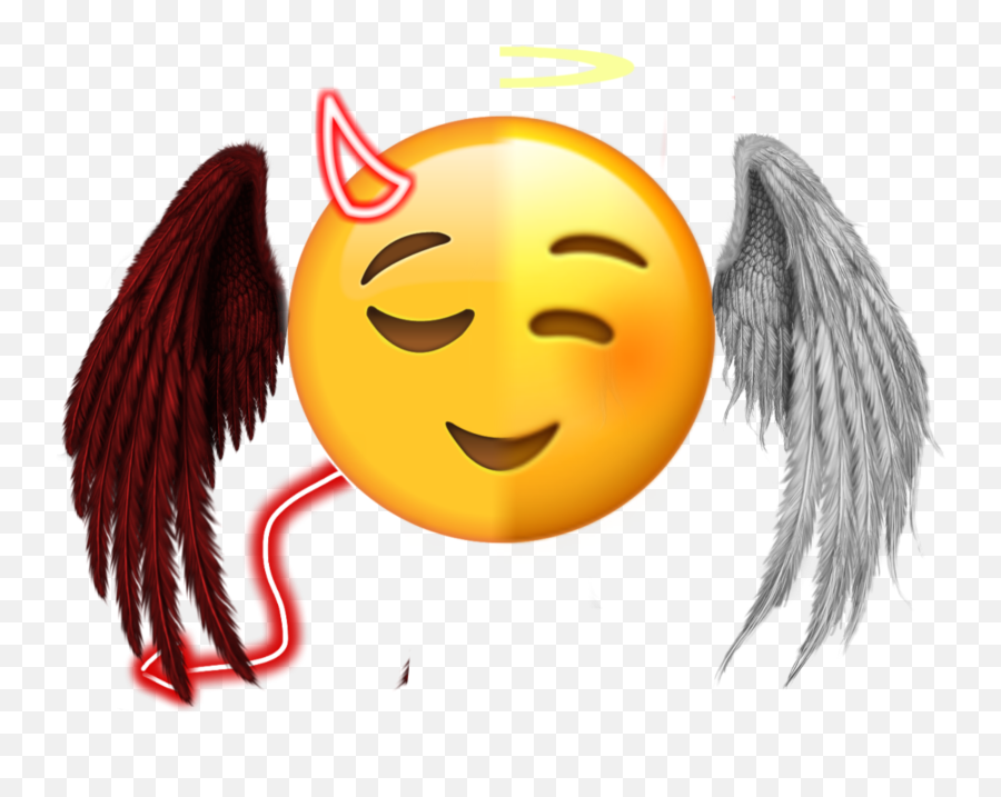 Emojiiphone Angedemon Ange Demon Sticker By Stpock - Devil And Angel Emoji,Demon Emoji