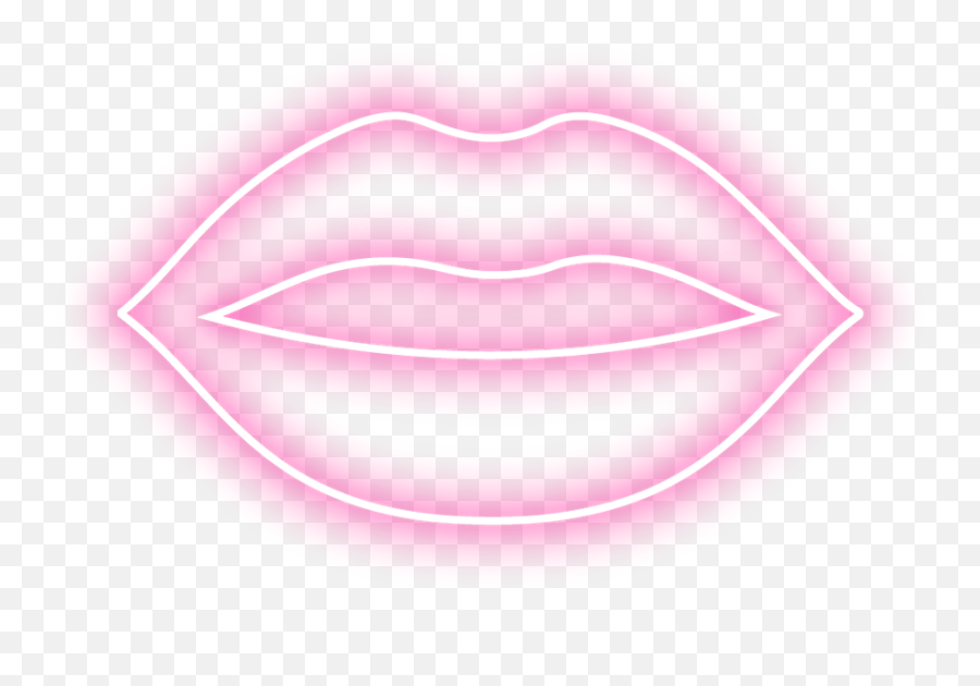 Neon Emoji Library - Lip Care,Lipstick Emoji