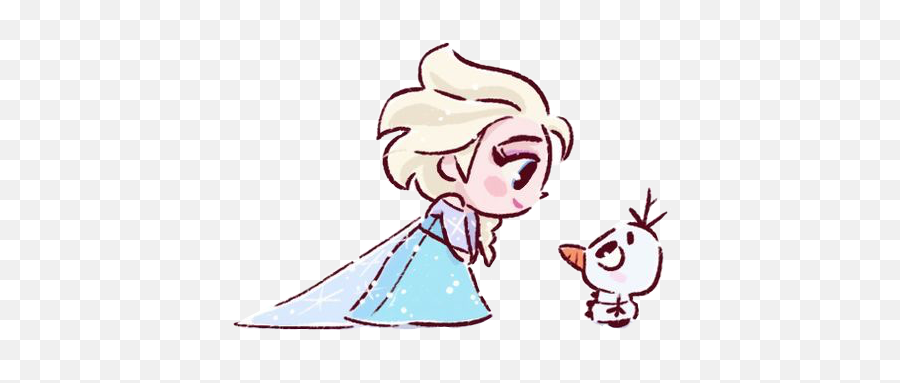 Disney Elsa Frozen Olaf Cute Doodle Sticker By May - Elsa David Gilson Emoji,Disney Emoji Olaf