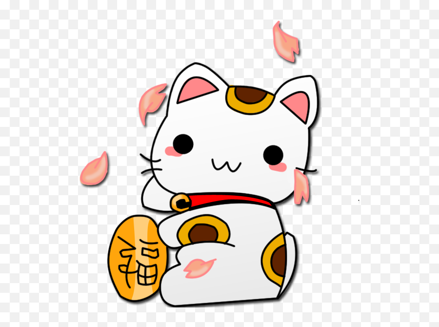 Download Free Png Maneki Neko - Dlpngcom Happy Emoji,Neko Emoji