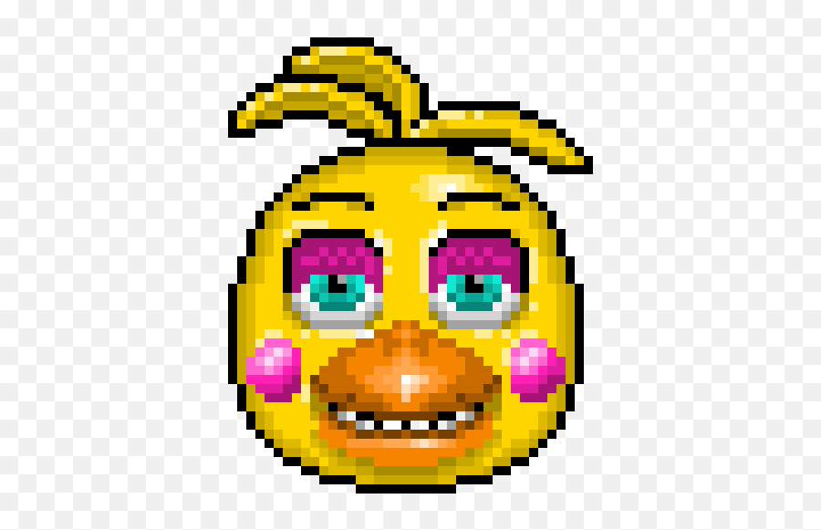 Pixel Art Gallery - Fnaf Pixel Art Toy Chica Emoji,Centipede Emoticon