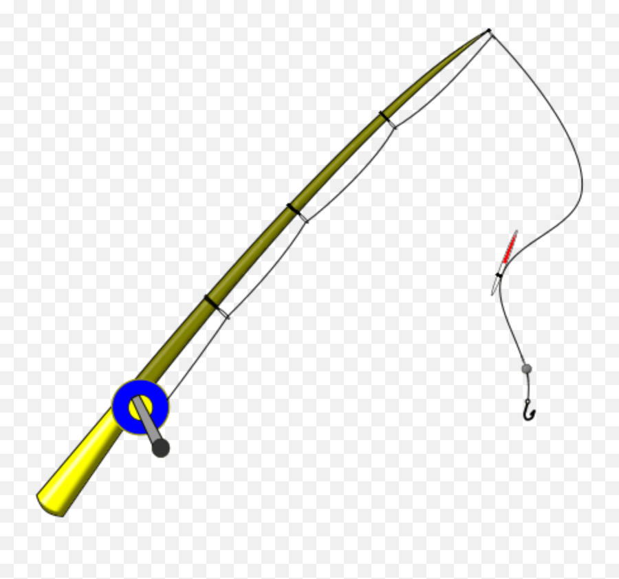 Fishing Rod Clipart - Transparent Fishing Pole Clip Art Emoji,Fish Hook Emoji
