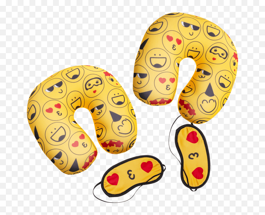 2 - Pack Emoji 2piece Travel Pillow U0026 Eye Mask Set Soft,Mask Emoji