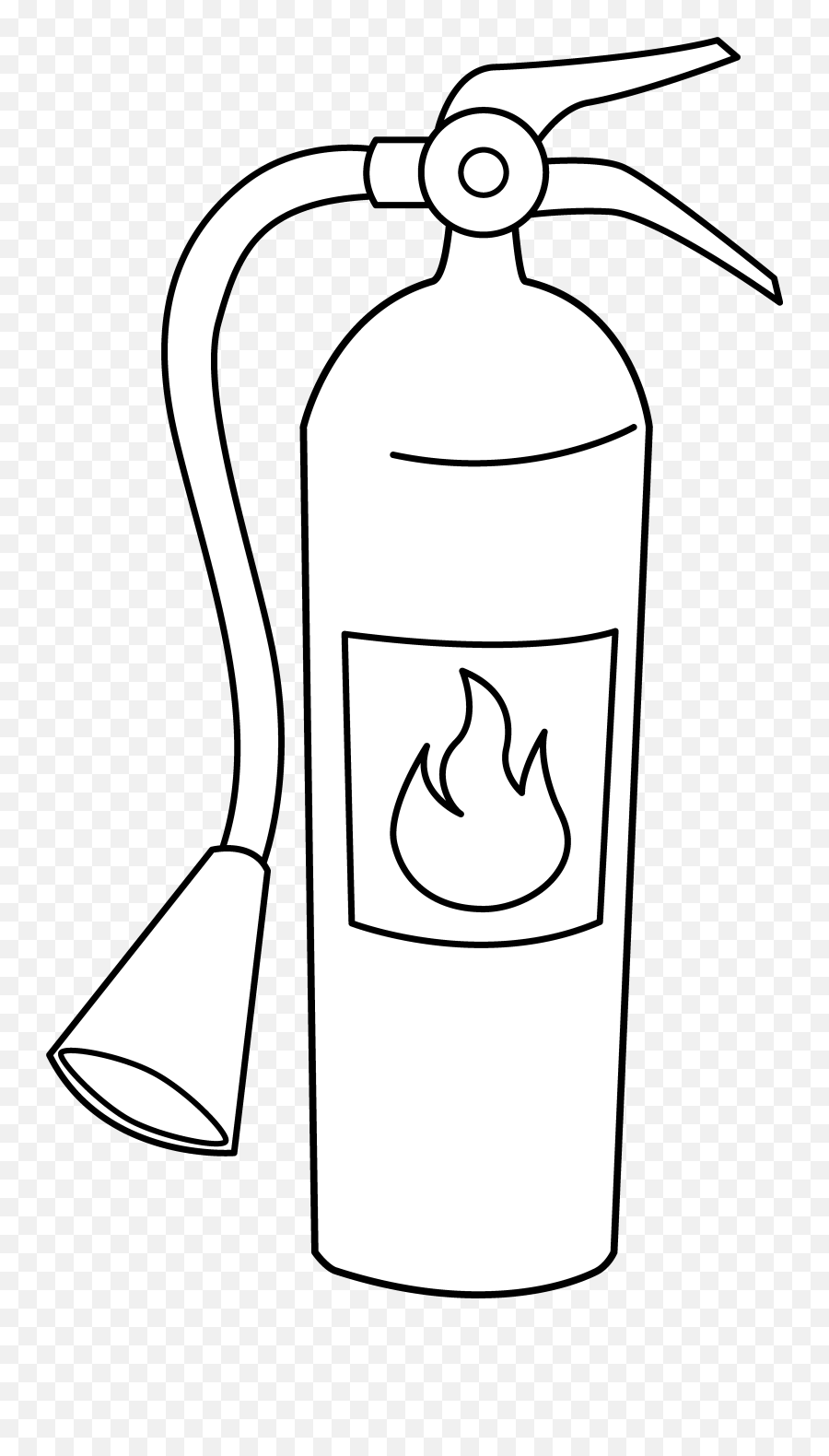 Clipart Flames Cartoon Clipart Flames - Simple Fire Extinguisher Drawing Emoji,Fire Extinguisher Emoji