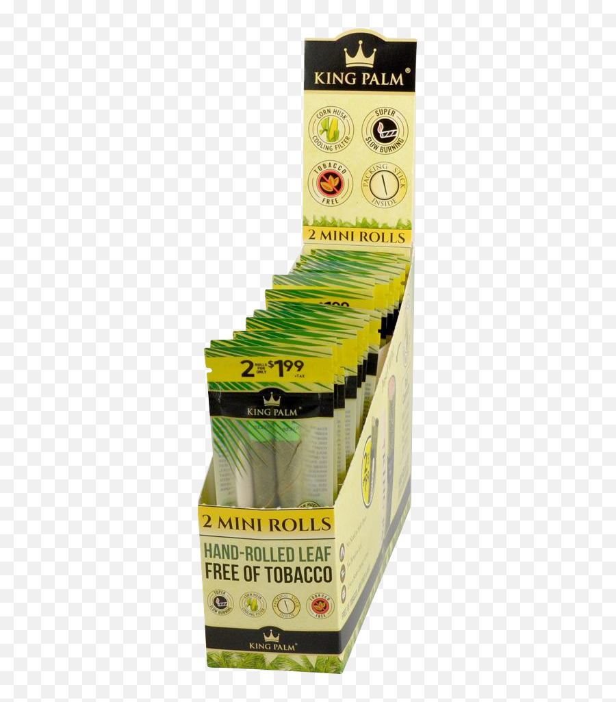 King Palm Hand Rolled Leaf Blunt Wraps - 20 Pack King Palm 2 Mini Rolls Emoji,Bulbasaur Emojis Buh Buh