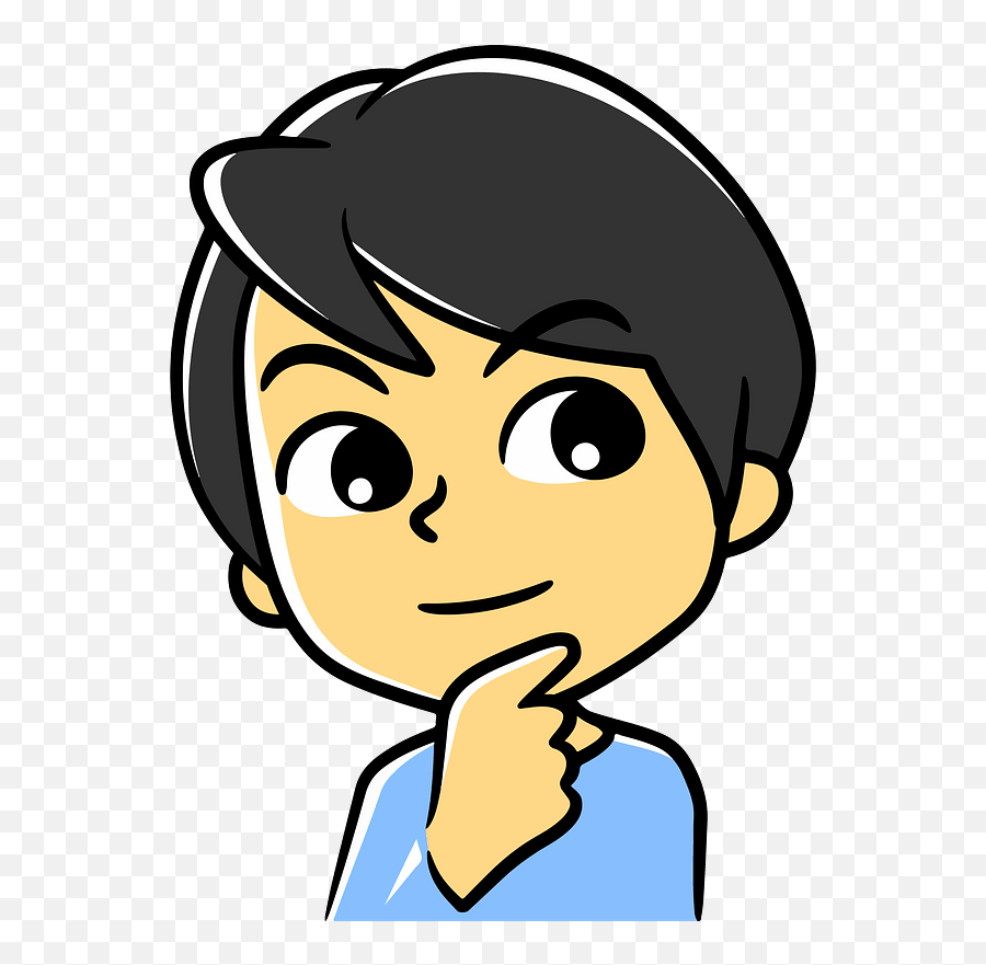 Think Clipart - Boy Thinking Clipart Emoji,Emoticon Of Person Contemplating