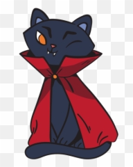 Black Cat Dracula Cartoon Transparent Png U0026 Svg Vector - Fictional Character Emoji,Cartoon Cats Different Emotions