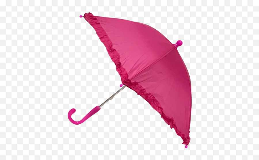 Hot Pink Umbrella With Ruffle 14 - Girly Emoji,Fushia Pink Emotion