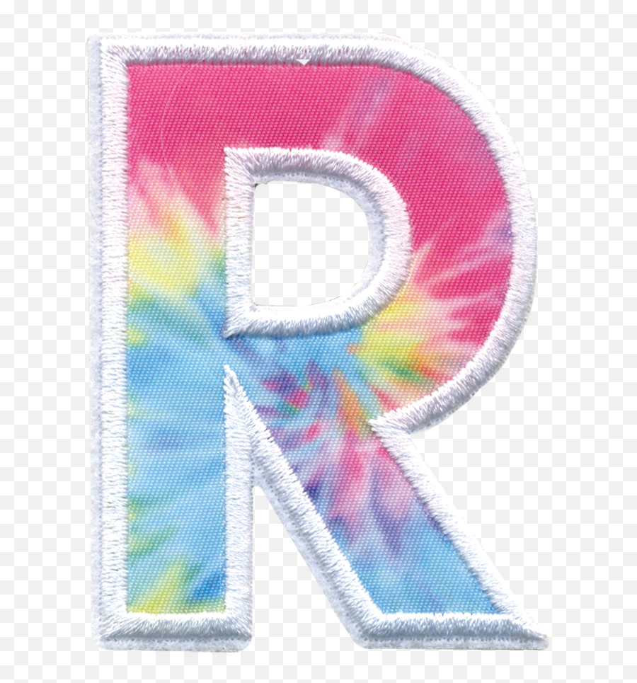 R Initial Tie Dye Sticker Patch - R Tie Dye Sticker Emoji,Tie-dye Emoji