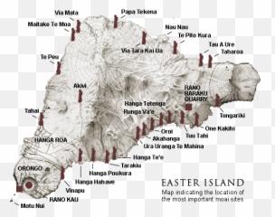 Easter Island - Easter Island Map Rano Raraku Emoji,Emotion Logo Field Moai