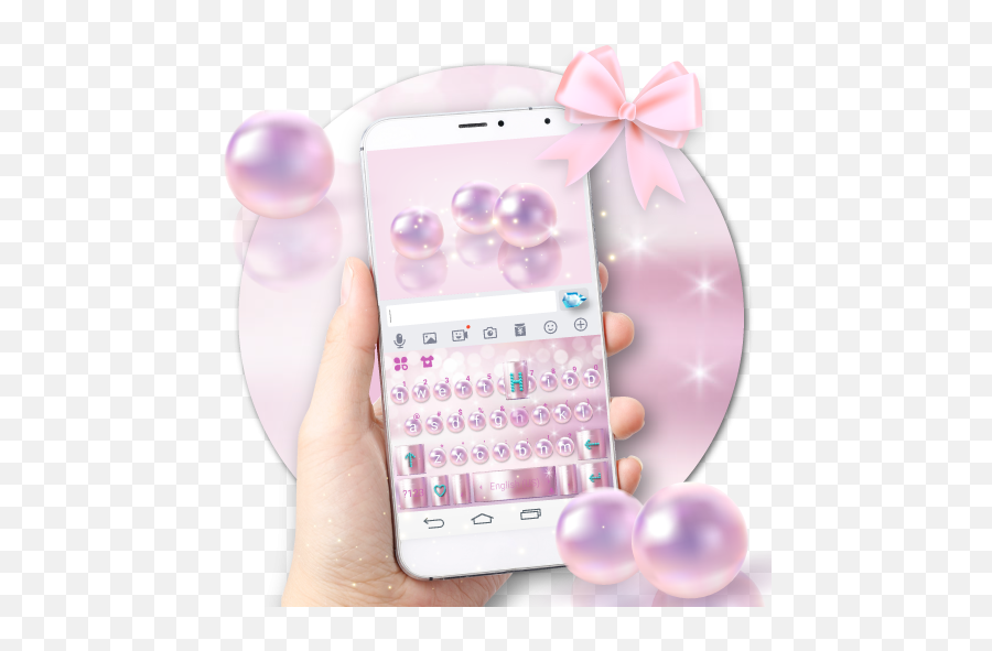 Pink Luxury Pearl Keyboard Theme - Smartphone Emoji,Emoji Keyboard Samsung Galaxy S6