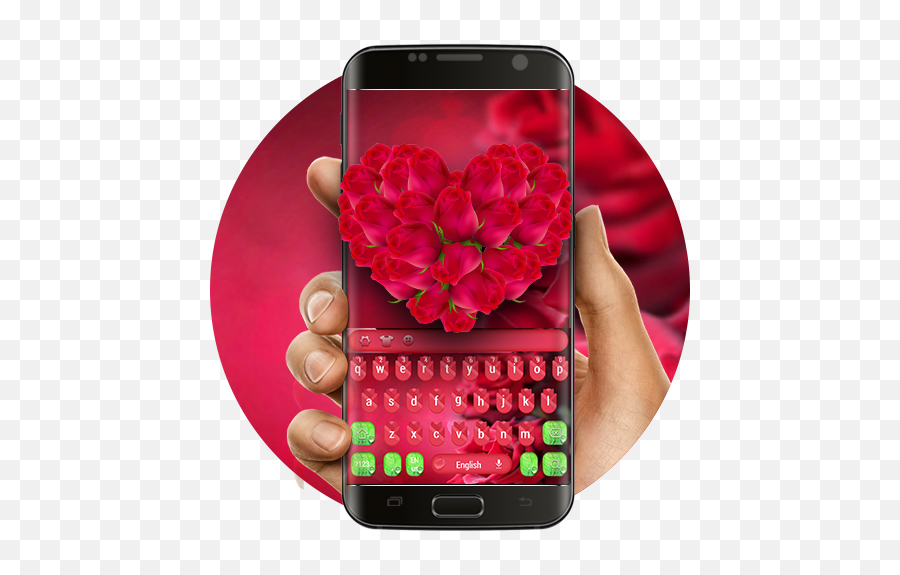 Pink Rose Petal Flying Keyboard U2013 Apps No Google Play Emoji,Gifs De Emojis De Amor