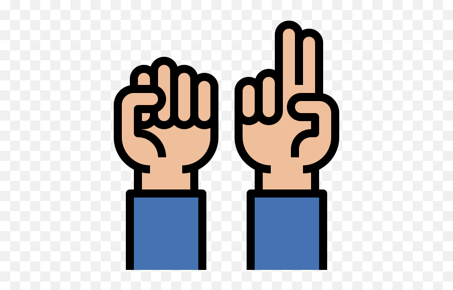 Sign Language - Free Gestures Icons Emoji,White Fist Emoji