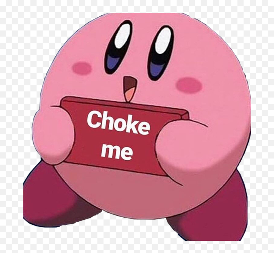 Kirby Pinkaesthetic Chokeme Sticker - Wanna Sit On Your Lap Emoji,Choke Emoji