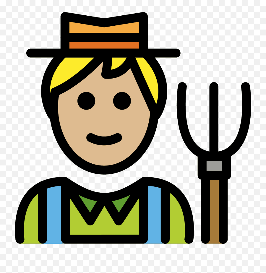 Farmer Emoji Clipart - Dibujos De La Agricultura,Pitchfork Emoji