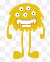 Monster Hairy Eye Flat - Happy Emoji,Emoticons De Monstros