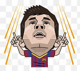 Sticker - Messi Cartoon Png Emoji,Barca Emoji