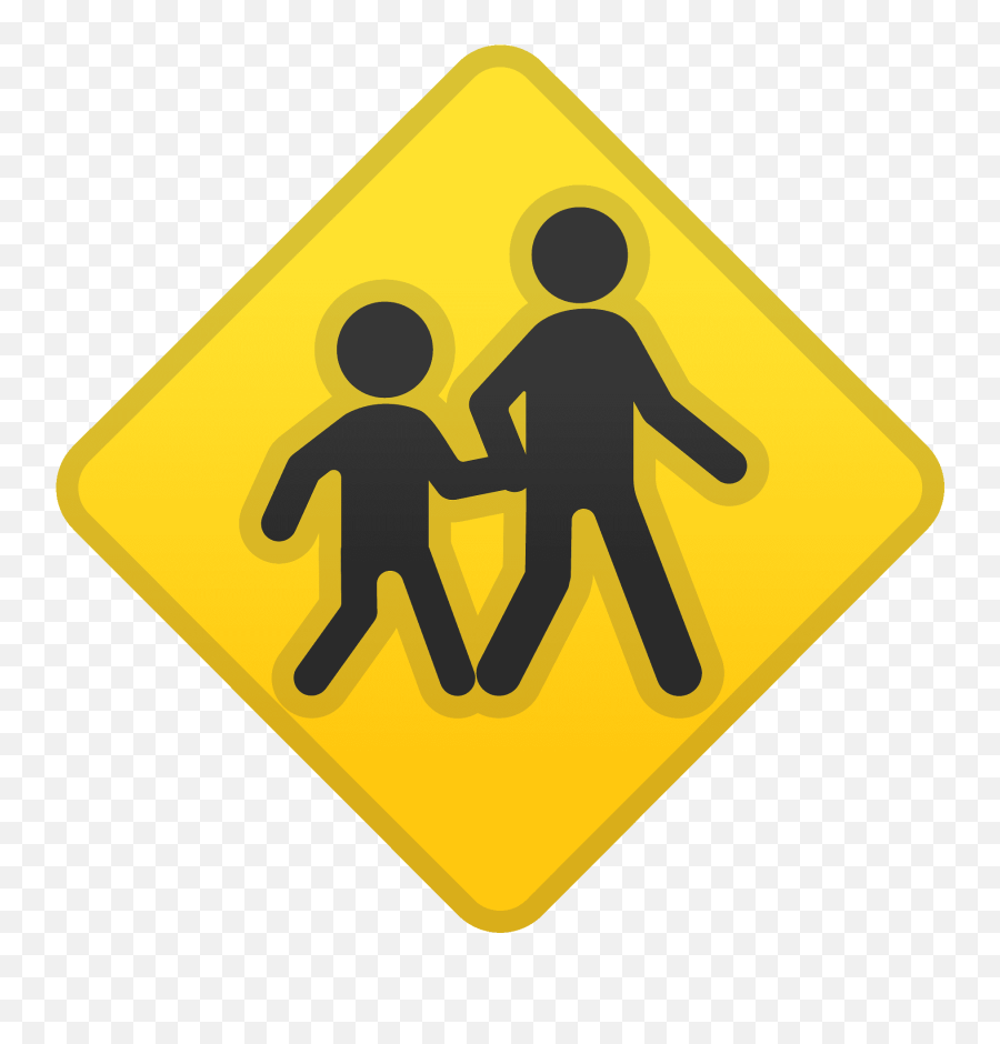 Children Crossing Emoji - Children Crossing Emoji,Pedestrian Emoji