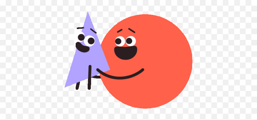 Playful Circle Tosses Happy Triangle - Happy Circle Gif Emoji,Triangle Emoticon Facebook