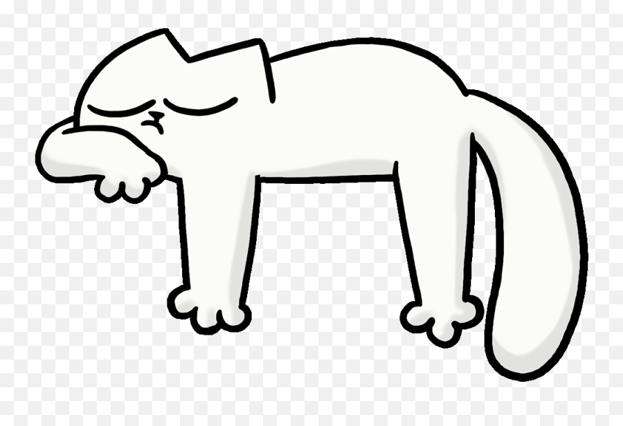 Tired Animation Sticker - Animal Figure Emoji,Simon The Cat Emoticon