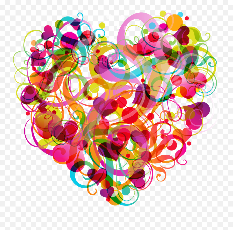 Colorful Abstract Heart Wallpapers - 4k Hd Colorful Clipart Colorful Hearts Emoji,Abstract Emotion Photography