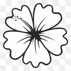 Hibiscus Outline Rubber Stamp - Hibiscus Flower Images Outline Emoji,How To Draw With Emojis Sc