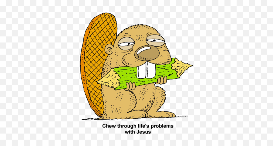Cartoon Beaver Eating Wood - Beaver Chewing On Wood Emoji,Hairless Beaver Emoticon