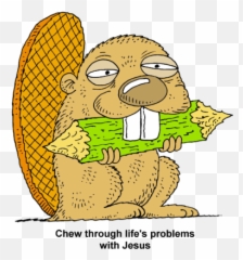 Cartoon Beaver Eating Wood - Beaver Chewing On Wood Emoji,Hairless Beaver Emoticon