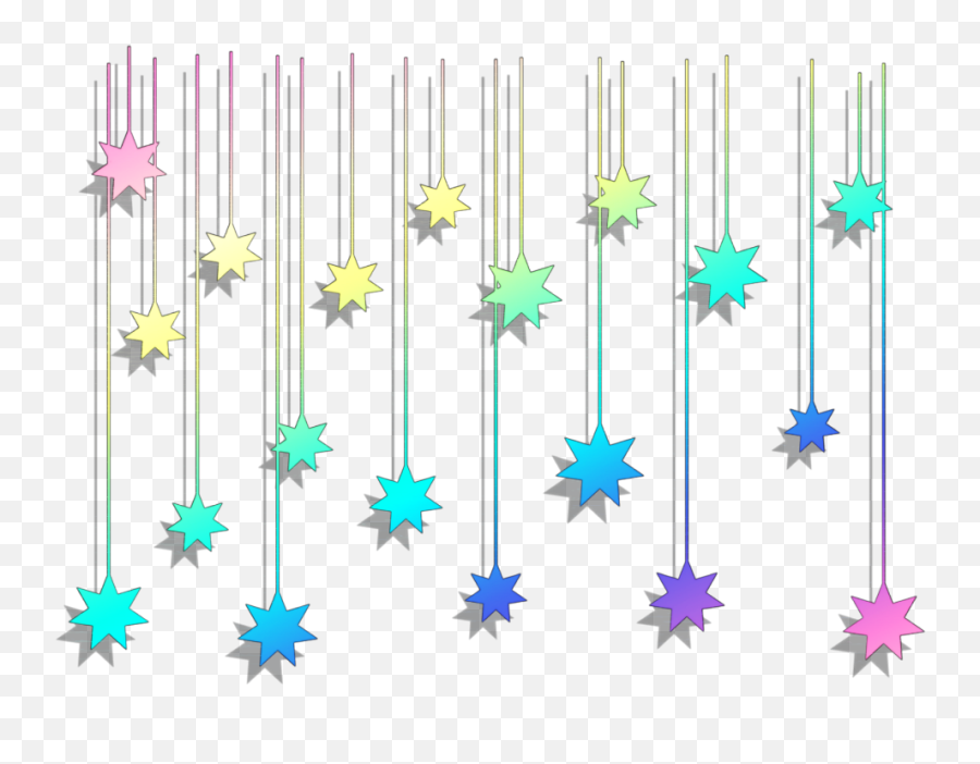 Aesthetic Hanging Stars Transparent - Largest Wallpaper Portal Decorative Emoji,Hanging Emoji Text