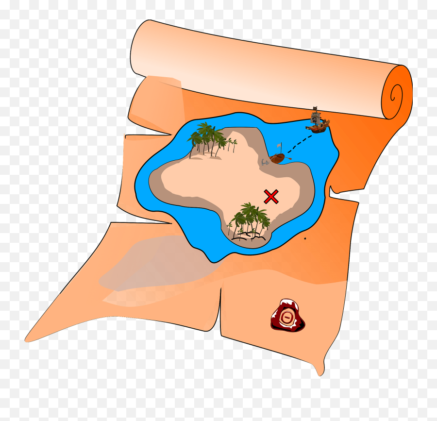 Treasure Map Clipart - Treasure Map Creazilla Emoji,Treasure Emoji