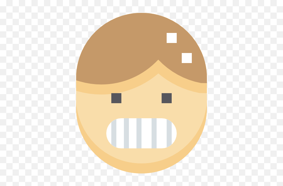 Grimacing - Tired Flat Icon Emoji,Emoticons Of A Grimace