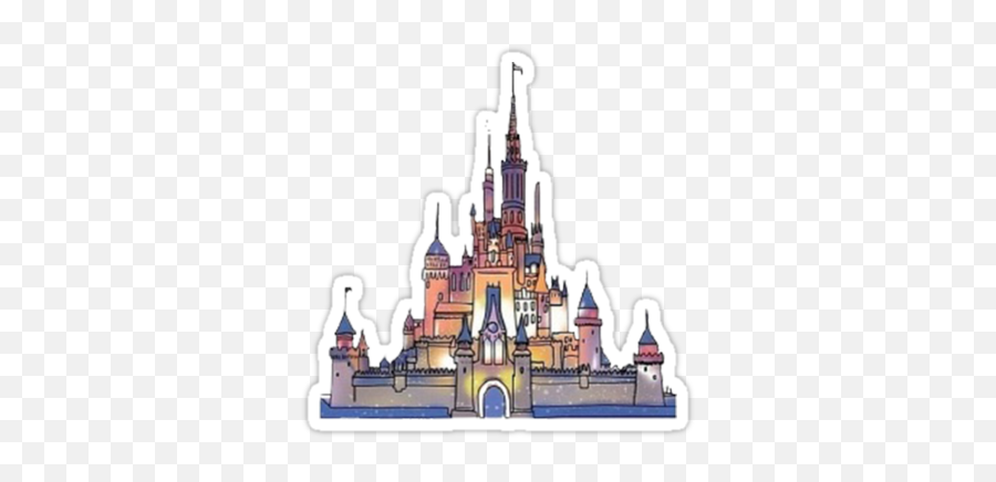 Stickers Tumblr Stickers - Castle Disney Logo Transparent Emoji,Castle Disney Emojis