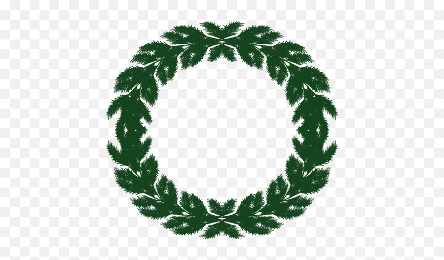 Christmas Wreath Green Silhouette Icon - Christmas Pine Crown Png Emoji,Christmas Wreath Emoticon Facebook