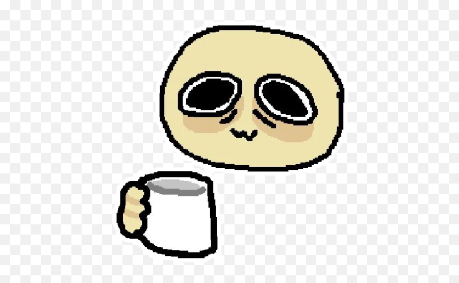 Telegram Sticker 43 From Collection - Cursed Emoji Coffee,Sobbing Uncontrollably Cursed Emoticon