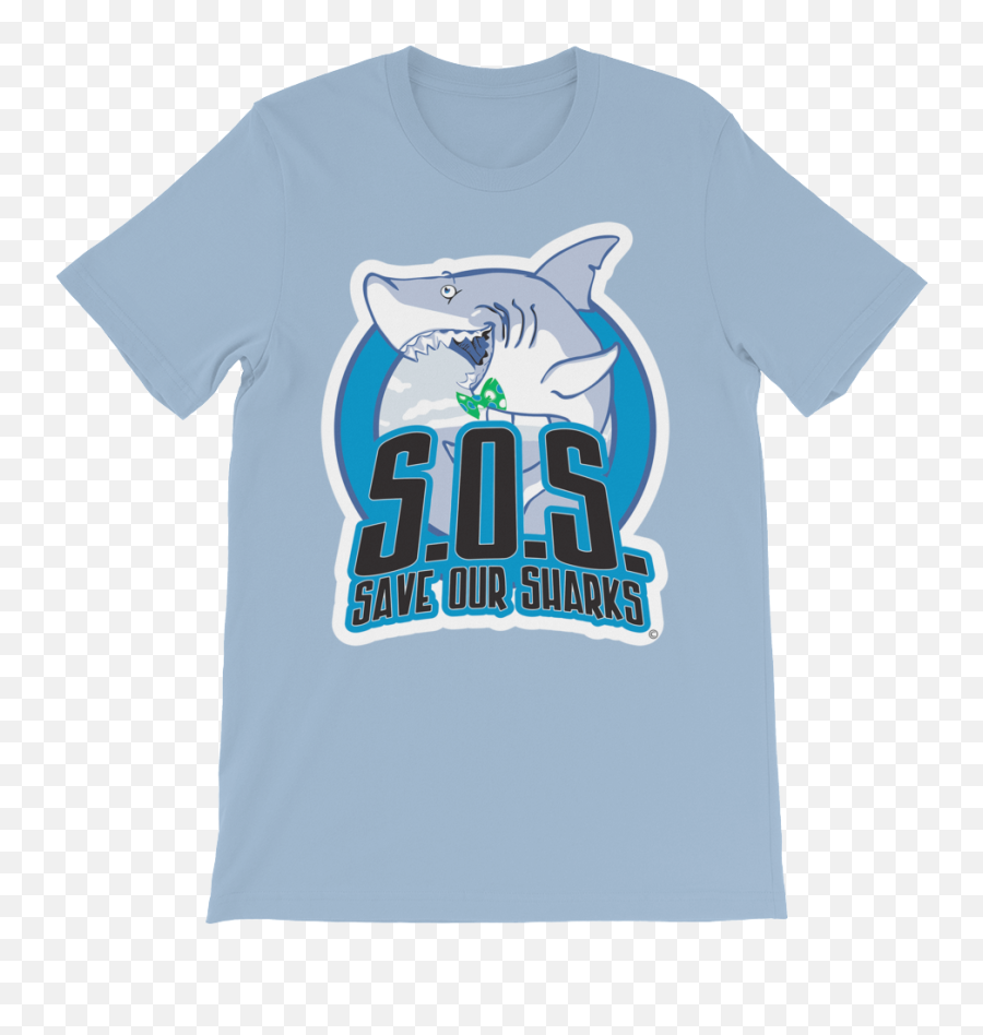 Sos Save Our Sharks Unisex Cotton Ss Tee Treeting Cards - Short Sleeve Emoji,Cat Fish Emoji